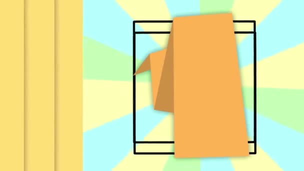 2D垂直环空横幅动画复制空间 — 图库视频影像