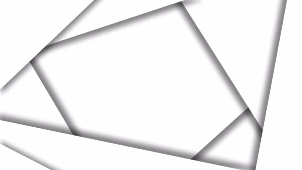 Svislá černá a bílá smyčka řezané papír animované pozadí. Kopírovat prostor — Stock video