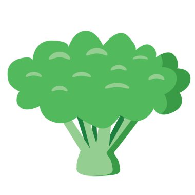 Asgari biçimde izole edilmiş yeşil renkli brokoli