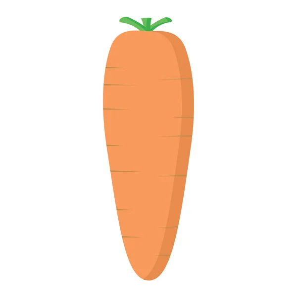 Rysunek pojedyncze marchewki koloru pomarańczowego w minimalistycznym stylu — Wektor stockowy