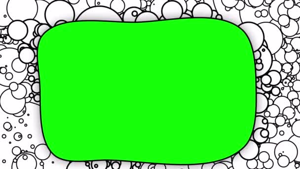 带有绿色彩色键屏幕的动画抽象循环黑白背景 — 图库视频影像