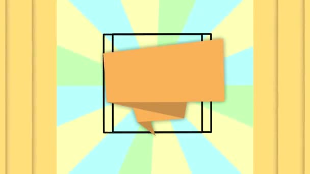 2D smyčka prázdný nápis animace Kopírovat mezeru — Stock video