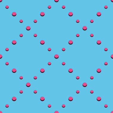 Mavi arka planda gölgesi olan baloncuklar. Şablon posterler, kartlar, kumaşlar veya ambalaj kağıtları için uygundur