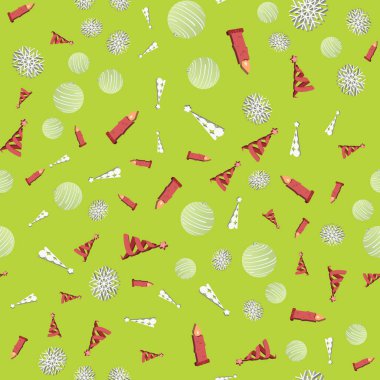 Kusursuz bir Noel modeli. Kış tatili için yeni yıl illüstrasyonları. Şablon posterler, kartlar, kumaşlar veya ambalaj kağıtları için uygundur