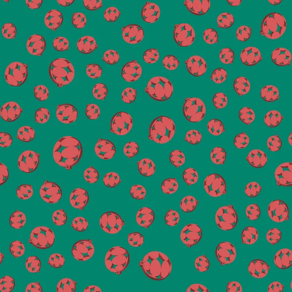 Κόκκινο ογκομετρικό μοτίβο χριστουγεννιάτικης μπάλας. Νέο έτος φόντο για ευχετήριες κάρτες ή χαρτί περιτυλίγματος — Διανυσματικό Αρχείο