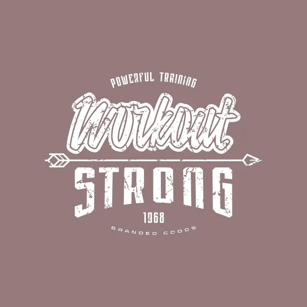 Emblema Clube Treino Para Shirt Design Gráfico Com Letras Textura — Vetor de Stock