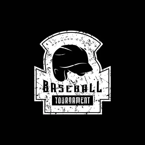 Emblem Baseball Turnering Med Vintage Tekstur Mærkat Tag Shirt Design – Stock-vektor