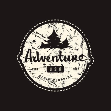 T-shirt için stok vektör amblemi