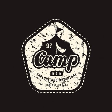 T-shirt için stok vektör amblemi