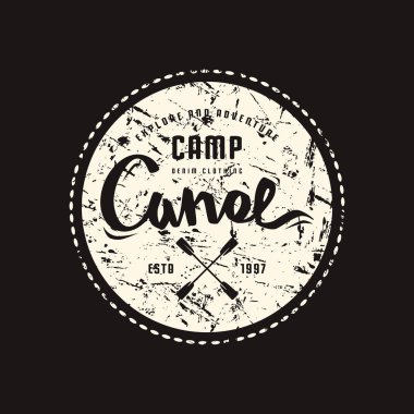 T-shirt için stok vektör amblemi