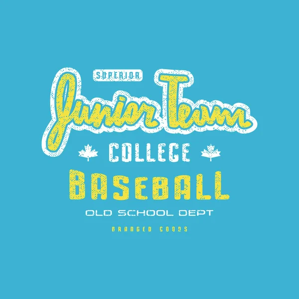 Emblem of junior baseball team — Stock Vector