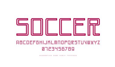 İç kontur ile dekoratif Sans Serif yazı