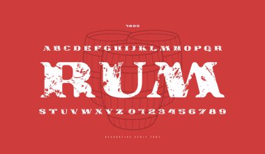 Dekoratif genişletilmiş serif yazı tipi