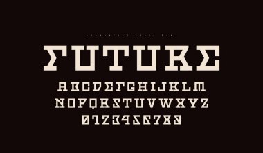 Stok vektör levha serif yazı tipi