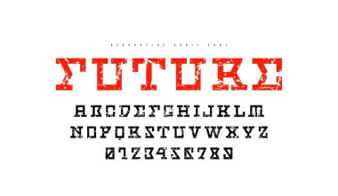 Stok vektör levha serif yazı tipi