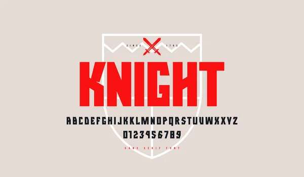 Dekoratif geometrik sans serif yazı tipi — Stok Vektör