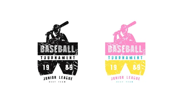 Emblema del torneo de béisbol para camiseta — Archivo Imágenes Vectoriales
