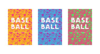 Beyzbol dizüstü bilgisayar şablonu kusursuz şablona ayarlandı. Renk değişkenleri kümesi