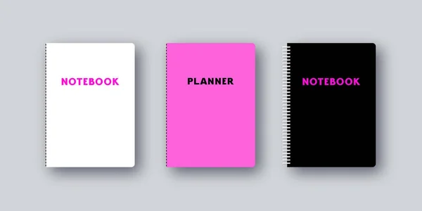 Projeto Capas Caderno Modelo Estilo Minimalismo — Vetor de Stock