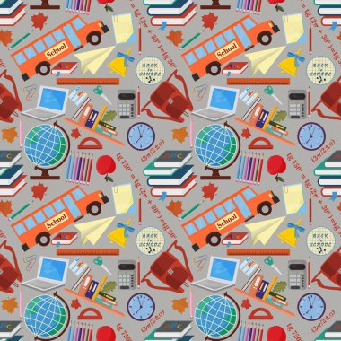 vektör seamless modeli eğitim kurumları, öğelerini, küre, gıda, aletleri, kalemler, lanaki, Derneği bir okul konulu öğrenme ile arka planda bağlı olan izole