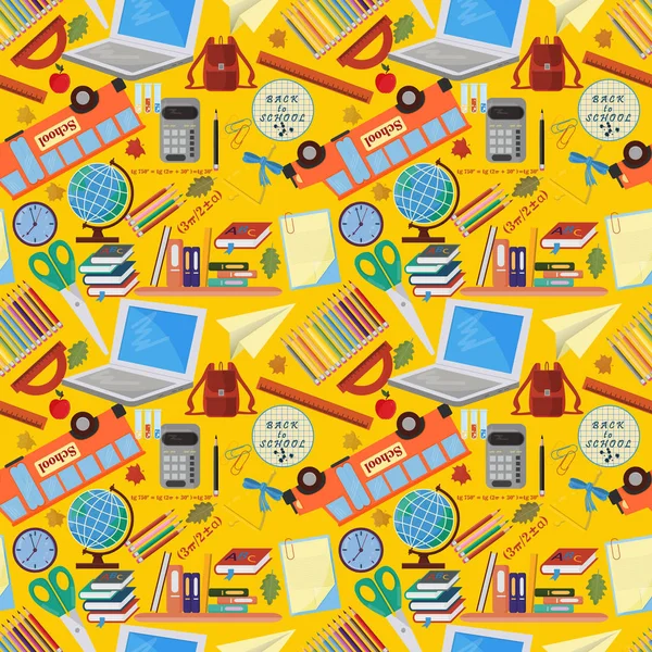 vektör seamless modeli eğitim kurumları, öğelerini, küre, gıda, aletleri, kalemler, lanaki, Derneği bir okul konulu öğrenme ile arka planda bağlı olan izole
