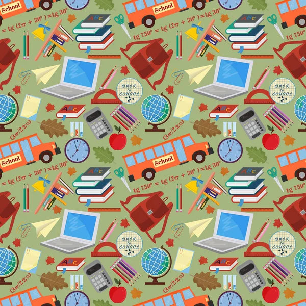vektör seamless modeli eğitim kurumları, öğelerini, küre, gıda, aletleri, kalemler, lanaki, Derneği bir okul konulu öğrenme ile arka planda bağlı olan izole