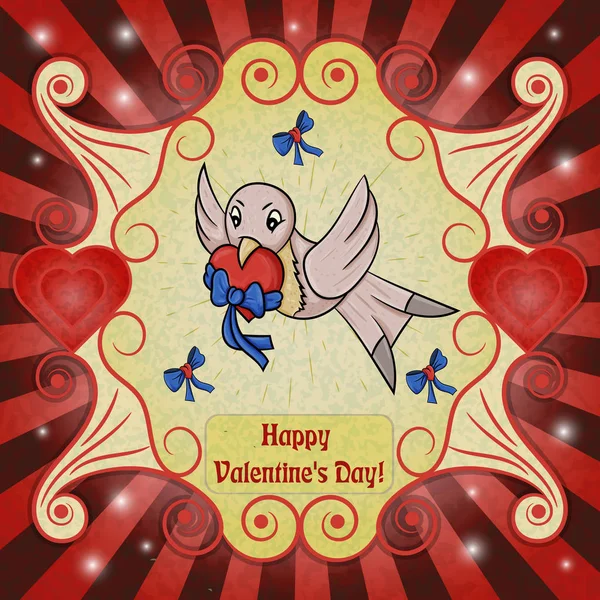 Vector Illustratie Van Kleur Het Thema Van Dag Van Valentijnskaarten — Stockvector