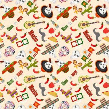 düz tarzı, Cinc Tema sorunsuz pattern_8_illustration