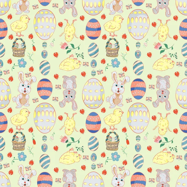 Seamless illustration of _ 7 _ a pattern in childrens style on the t — стоковый вектор