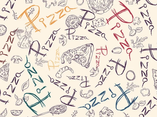 Cover background_33_illustration, på temat italiensk pizza — Stock vektor