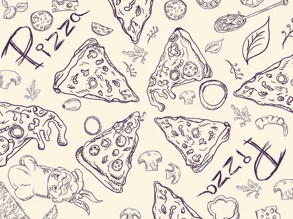 Cover background _ 34 _ illustration, sobre o tema da pizza italiana — Vetor de Stock