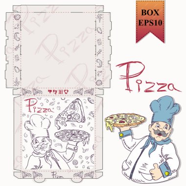 pizza gıda tasarımı i için ambalaj kutusu hazır layout_9_of