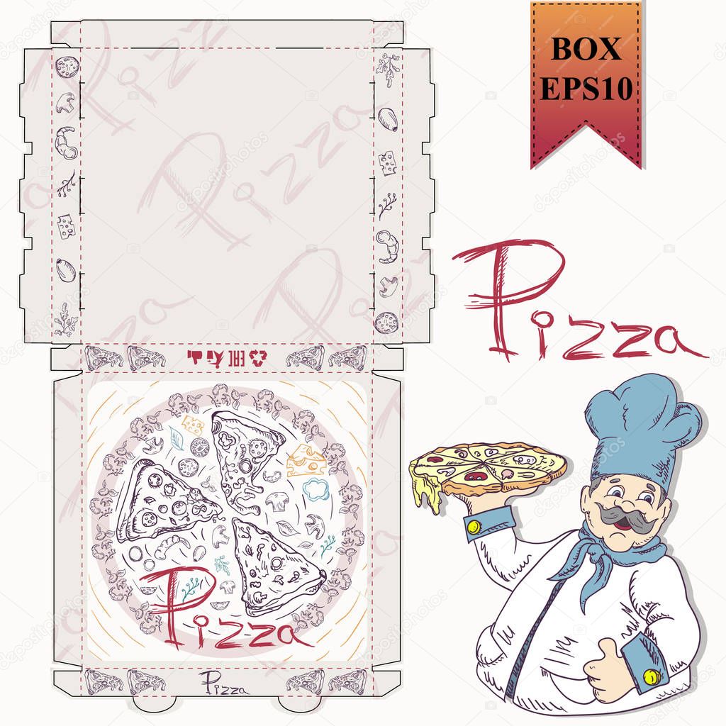 ready made layout_21_of the packaging box for pizza food design 