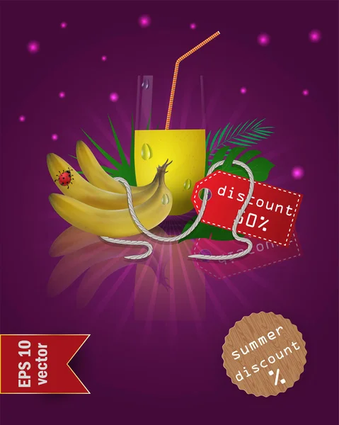 插图#5_玻璃与水果和浆果汁，站在 免版税图库矢量图片