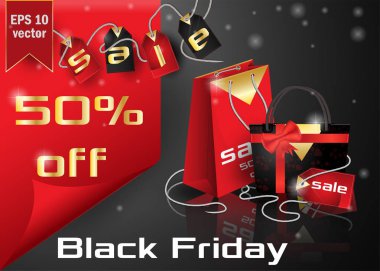 Tasarım için Black Friday_29_sale yazı şablonu. Vektör illus