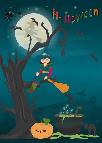 Kinder 16 Illustration aller Heiligen Vorabend Feiertag, halloween, — Stockvektor