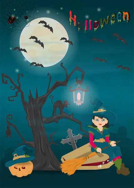 Kinder 15 Illustration aller Heiligen Vorabend Feiertag, halloween, — Stockvektor