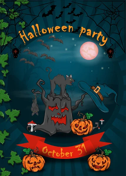 design posters for decoration of the holiday all Hallows eve, Ha