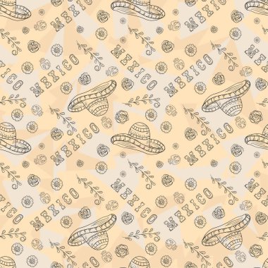 tasarım için kusursuz bir Meksika temasının 6 numaralı çizimi