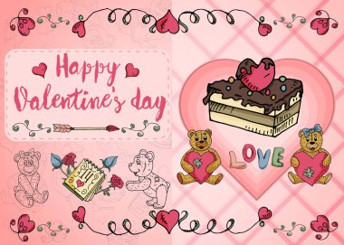 17 tebrik kartı tasarımı Aşk ve Valen teması üzerine