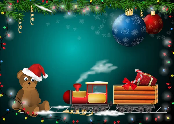 Nouvel An Noël 1 fond pour la conception de décoration de cartes a — Image vectorielle