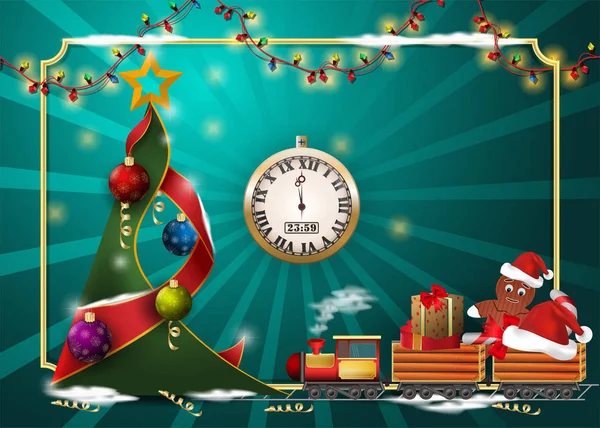 Nouvel An Noël 9 fond pour la conception de décoration de cartes a — Image vectorielle