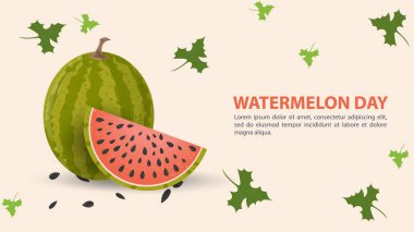 Bir karpuz çileği ve bir dilim de yüzeyde bulunur. Yazı, metin, tasarım, kartvizit arkaplan ve web siteleri için alanı olan bir olaydır.