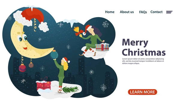 Banner Para Natal Design Ano Novo Páginas Web Aplicativos Móveis —  Vetores de Stock