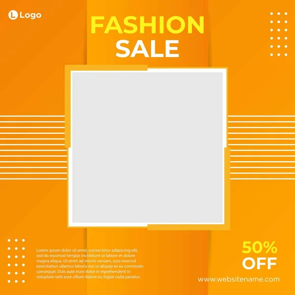 Modèle Bannière Médias Sociaux Fashion Sale — Image vectorielle