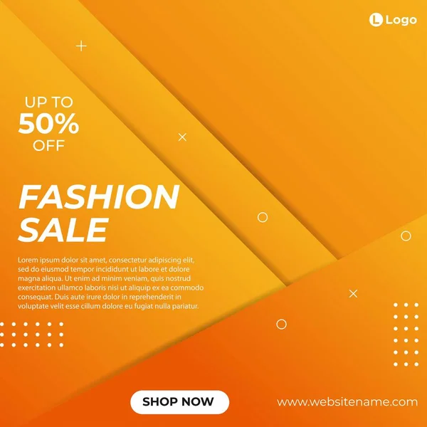 Fashion Sale Szablon Baner Social Media — Wektor stockowy