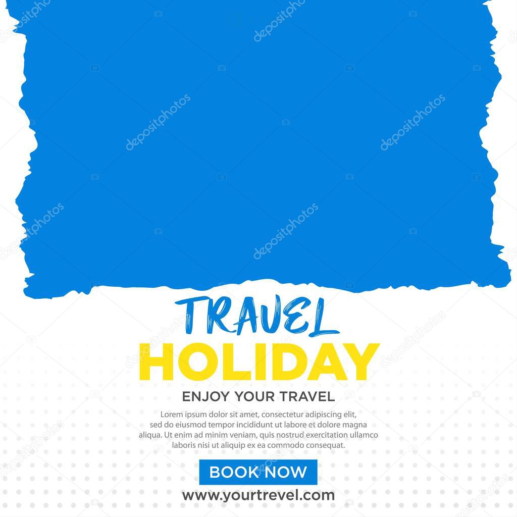 travel social media post banner template