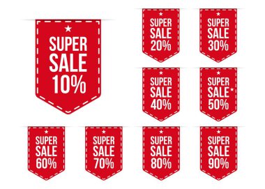 Fiyat etiketi ve etiketleri kümesi