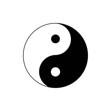 Yin Yang sembol vektörü