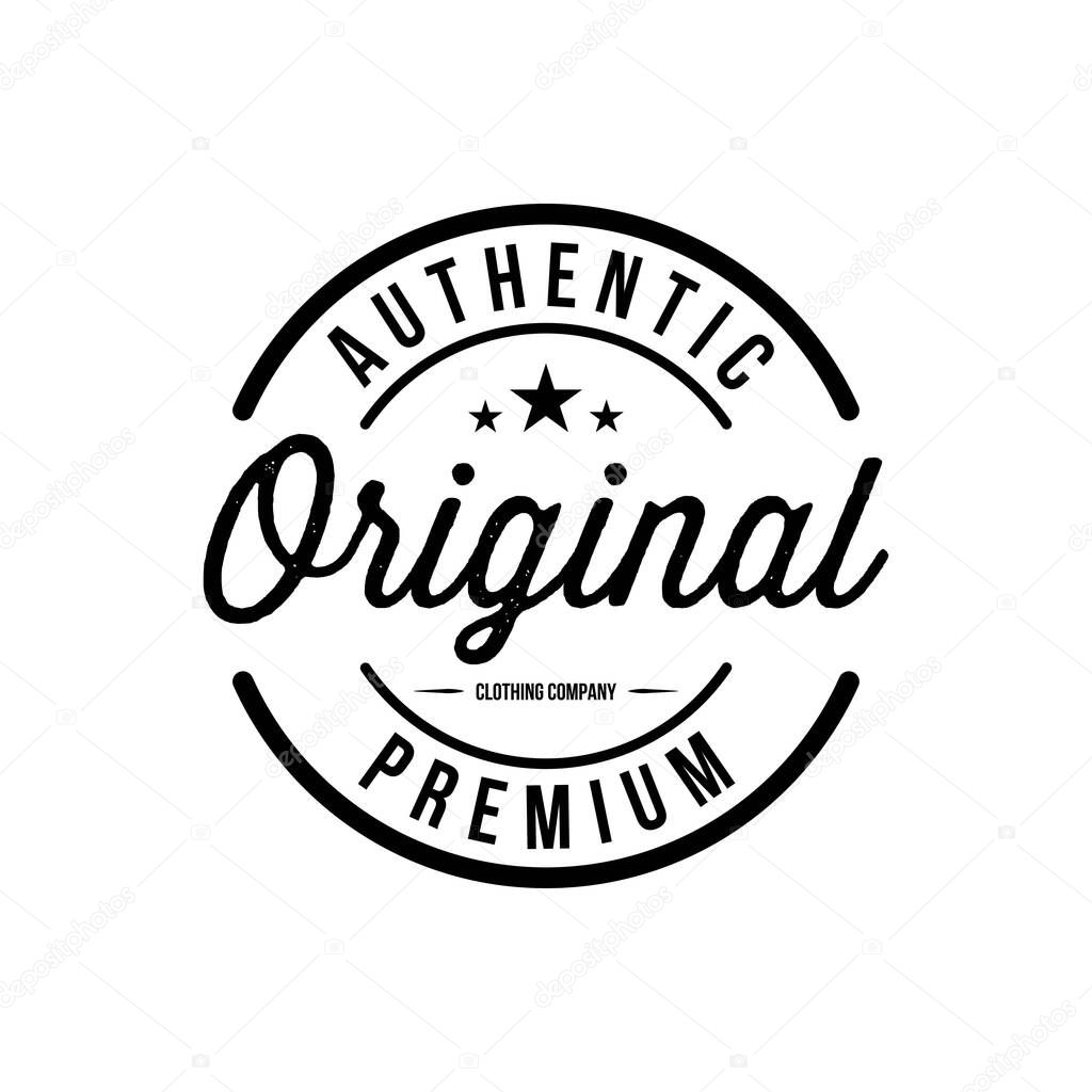original classic Retro design Badge Label logo for cloth clothing